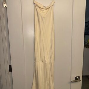 Oh Polly strapless cream dress